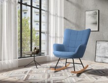 Schaukelstuhl >RICHIE< (BxHxT: 72x92x92 cm) in blau - 72x92x92 (BxHxT)