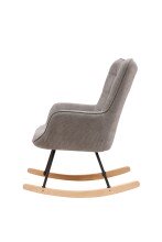 Schaukelstuhl >RICHIE< (BxHxT: 72x92x92 cm) in grau aus Cord - 72x92x92 (BxHxT)