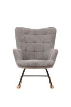 Schaukelstuhl >RICHIE< (BxHxT: 72x92x92 cm) in grau aus Cord - 72x92x92 (BxHxT)