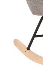 Schaukelstuhl >RICHIE< (BxHxT: 72x92x92 cm) in grau aus Cord - 72x92x92 (BxHxT)