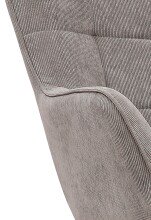 Schaukelstuhl >RICHIE< (BxHxT: 72x92x92 cm) in grau aus Cord - 72x92x92 (BxHxT)