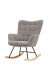 Schaukelstuhl >RICHIE< (BxHxT: 72x92x92 cm) in grau aus Cord - 72x92x92 (BxHxT)