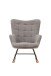 Schaukelstuhl >RICHIE< (BxHxT: 72x92x92 cm) in grau aus Cord - 72x92x92 (BxHxT)