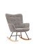 Schaukelstuhl >RICHIE< (BxHxT: 72x92x92 cm) in grau aus Cord - 72x92x92 (BxHxT)