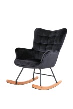 Schaukelstuhl >RICHIE< (BxHxT: 72x92x92 cm) in schwarz - 72x92x92 (BxHxT)