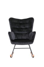 Schaukelstuhl >RICHIE< (BxHxT: 72x92x92 cm) in schwarz - 72x92x92 (BxHxT)