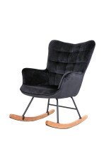 Schaukelstuhl >RICHIE< (BxHxT: 72x92x92 cm) in schwarz - 72x92x92 (BxHxT)