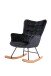 Schaukelstuhl >RICHIE< (BxHxT: 72x92x92 cm) in schwarz - 72x92x92 (BxHxT)