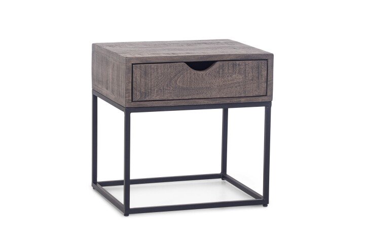 Nachttisch >SAMUEL< (BxHxT: 45x45x35 cm) in grau - 45x45x35 (BxHxT)