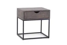 Nachttisch >SAMUEL< (BxHxT: 45x45x35 cm) in grau -...