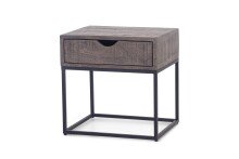 Nachttisch >SAMUEL< (BxHxT: 45x45x35 cm) in grau - 45x45x35 (BxHxT)