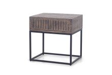 Nachttisch >SAMUEL< (BxHxT: 45x45x35 cm) in grau - 45x45x35 (BxHxT)