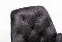 Sessel >SARINA< (2er-Set) in schwarz aus Samt - 59,5x89x62cm (BxHxT)