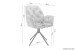 Sessel >SARINA< (2er-Set) in schwarz aus Samt - 59,5x89x62cm (BxHxT)