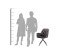 Sessel >SARINA< (2er-Set) in schwarz aus Samt - 59,5x89x62cm (BxHxT)