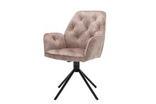 Sessel >SARINA< (2er-Set) in beige aus Samt - 59,5x89x62cm (BxHxT)
