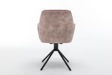 Sessel >SARINA< (2er-Set) in beige aus Samt - 59,5x89x62cm (BxHxT)