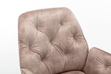 Sessel >SARINA< (2er-Set) in beige aus Samt - 59,5x89x62cm (BxHxT)