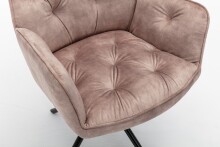 Sessel >SARINA< (2er-Set) in beige aus Samt - 59,5x89x62cm (BxHxT)