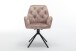 Sessel >SARINA< (2er-Set) in beige aus Samt - 59,5x89x62cm (BxHxT)