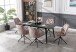 Sessel >SARINA< (2er-Set) in beige aus Samt - 59,5x89x62cm (BxHxT)