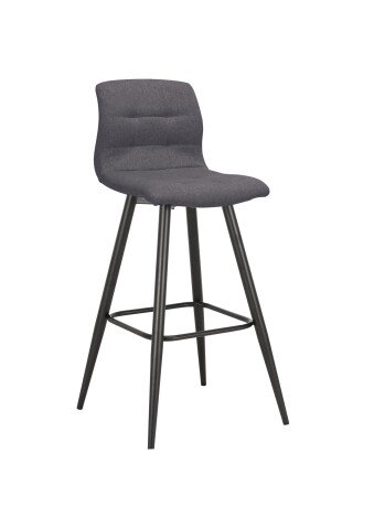 Bistrostuhl >SIMONE< (2er-Set) in grau aus Webstoff - 42x103x51cm (BxHxT)