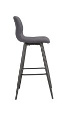 Bistrostuhl >SIMONE< (2er-Set) in grau aus Webstoff - 42x103x51cm (BxHxT)