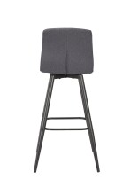 Bistrostuhl >SIMONE< (2er-Set) in grau aus Webstoff - 42x103x51cm (BxHxT)