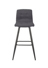 Bistrostuhl >SIMONE< (2er-Set) in grau aus Webstoff - 42x103x51cm (BxHxT)