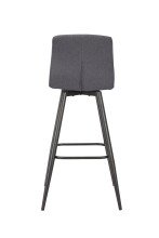 Bistrostuhl >SIMONE< (2er-Set) in grau aus Webstoff - 42x103x51cm (BxHxT)