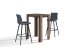 Bistrostuhl >SIMONE< (2er-Set) in grau aus Webstoff - 42x103x51cm (BxHxT)