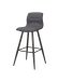 Bistrostuhl >SIMONE< (2er-Set) in grau aus Webstoff - 42x103x51cm (BxHxT)