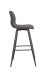 Bistrostuhl >SIMONE< (2er-Set) in grau aus Webstoff - 42x103x51cm (BxHxT)