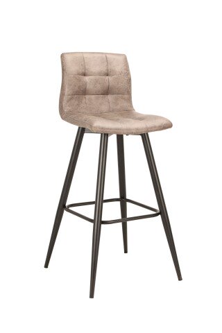 Bistrostuhl >SIMONE< (2er-Set) in braun aus Microfaser - 42x103x51cm (BxHxT)