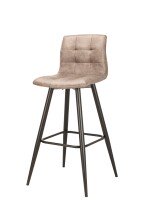Bistrostuhl >SIMONE< (2er-Set) in braun aus Microfaser - 42x103x51cm (BxHxT)