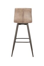 Bistrostuhl >SIMONE< (2er-Set) in braun aus Microfaser - 42x103x51cm (BxHxT)