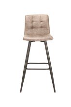 Bistrostuhl >SIMONE< (2er-Set) in braun aus Microfaser - 42x103x51cm (BxHxT)