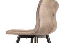 Bistrostuhl >SIMONE< (2er-Set) in braun aus Microfaser - 42x103x51cm (BxHxT)