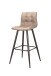 Bistrostuhl >SIMONE< (2er-Set) in braun aus Microfaser - 42x103x51cm (BxHxT)