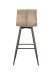 Bistrostuhl >SIMONE< (2er-Set) in braun aus Microfaser - 42x103x51cm (BxHxT)