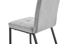 Stuhl >TALEA< (2er-Set) in hellgrau aus Microfaser - 47x88x59cm (BxHxT)