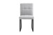 Stuhl >TALEA< (2er-Set) in hellgrau aus Microfaser - 47x88x59cm (BxHxT)