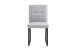 Stuhl >TALEA< (2er-Set) in hellgrau aus Microfaser - 47x88x59cm (BxHxT)