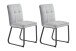 Stuhl >TALEA< (2er-Set) in hellgrau aus Microfaser - 47x88x59cm (BxHxT)