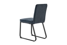 Stuhl >TALEA< (2er-Set) in grau aus Microfaser - 47x88x59cm (BxHxT)