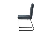 Stuhl >TALEA< (2er-Set) in grau aus Microfaser - 47x88x59cm (BxHxT)