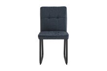 Stuhl >TALEA< (2er-Set) in grau aus Microfaser - 47x88x59cm (BxHxT)