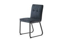 Stuhl >TALEA< (2er-Set) in grau aus Microfaser - 47x88x59cm (BxHxT)