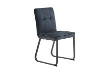 Stuhl >TALEA< (2er-Set) in grau aus Microfaser - 47x88x59cm (BxHxT)