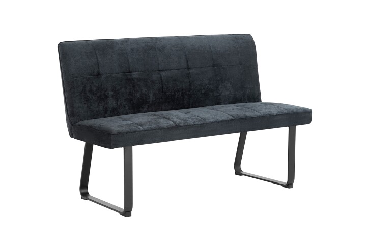 Bank >TALEA< (BxHxT: 140x92x59 cm) in grau aus Microfaser - 140x92x59cm (BxHxT)